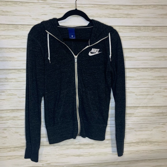 Nike Sweaters - Nike small gray hooded zip up jacket